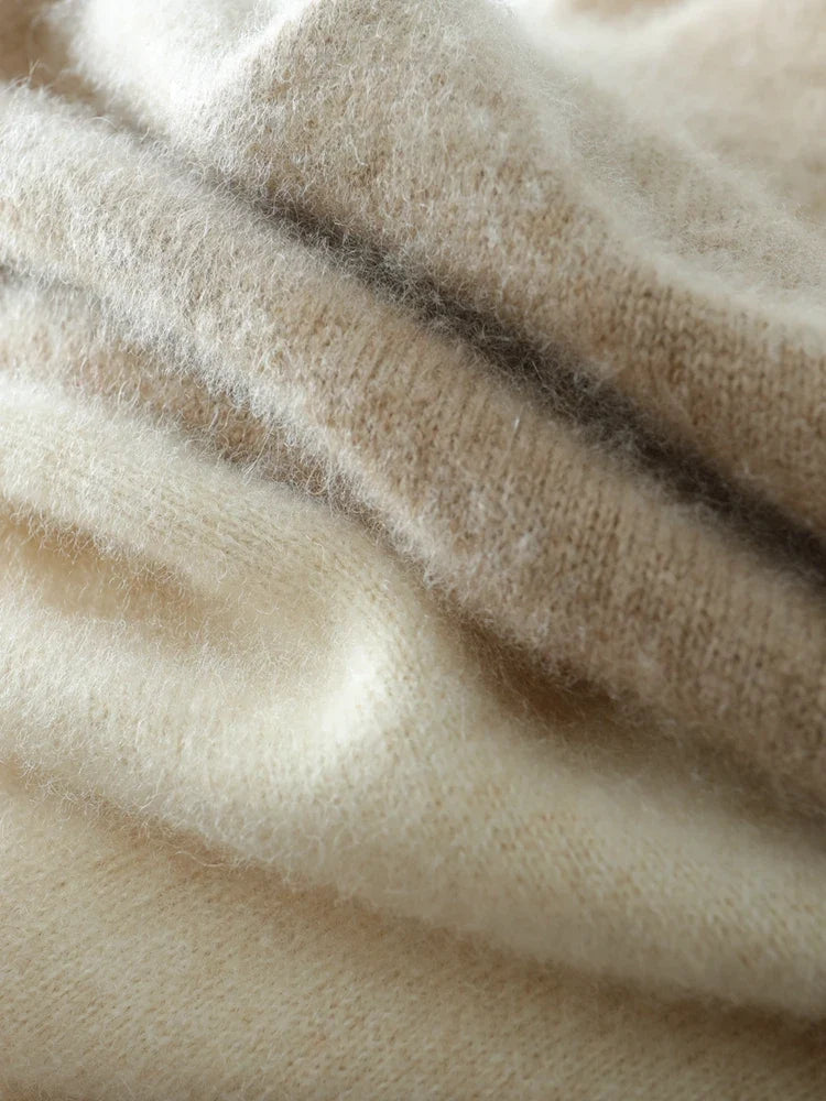 Teresa Womens Cashmere Sweater with Crossover Collar