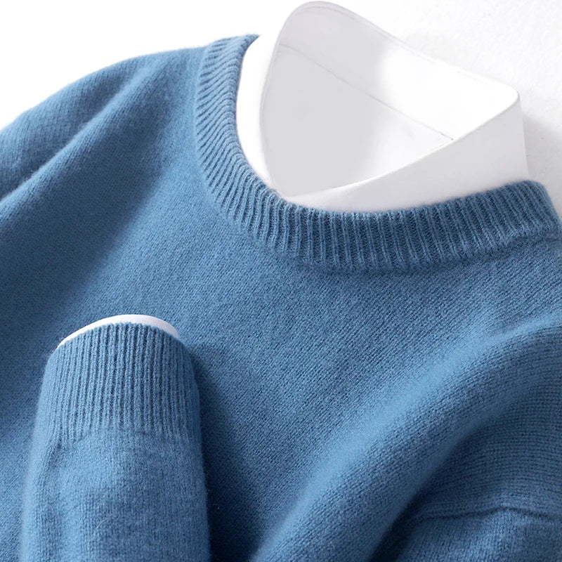 John Mens Fine Knit Crewneck Sweater