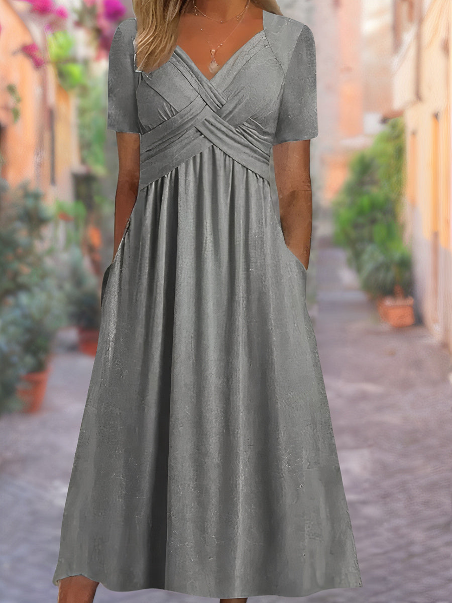 Sylvia™ | V-Neck Tummy-Covering Dress