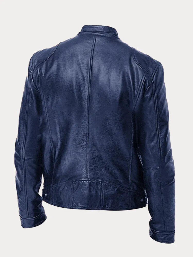 Ansel | Herren Bikerjacke mit Druckknopfkragen — Klassischer Biker-Look in 10 Farben S–3XL | Westmere