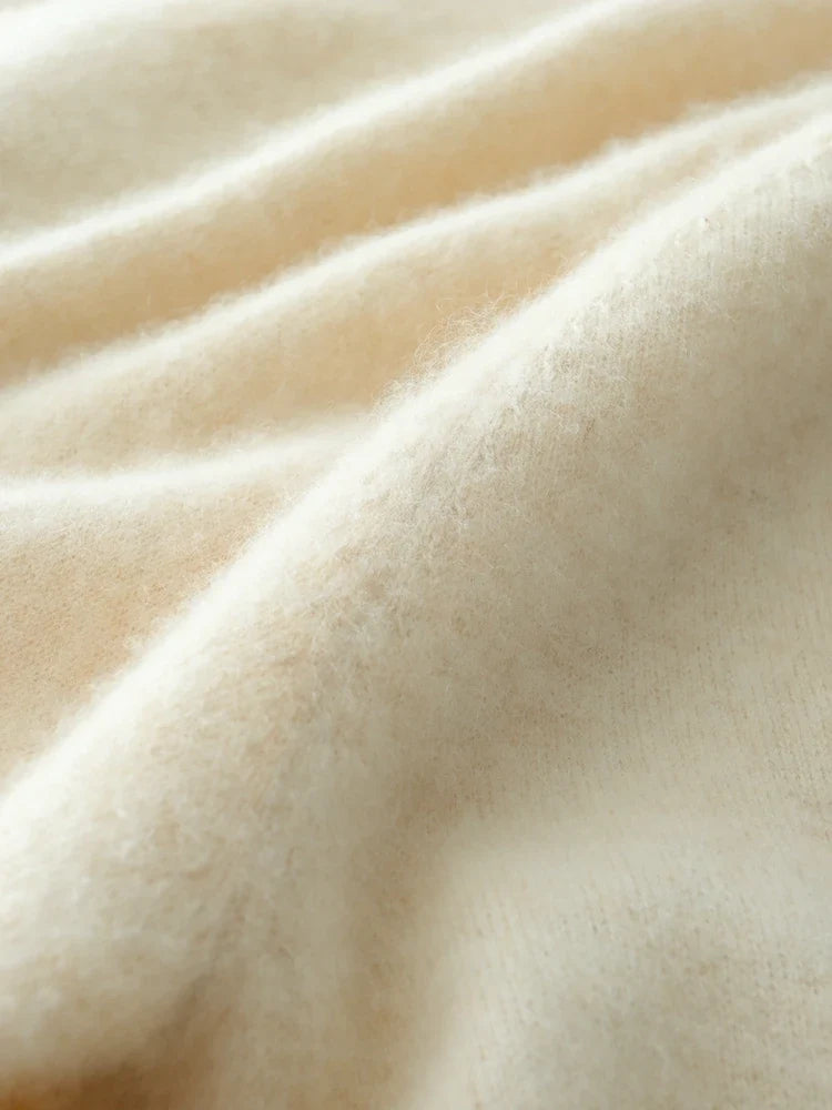 Teresa Womens Cashmere Sweater with Crossover Collar
