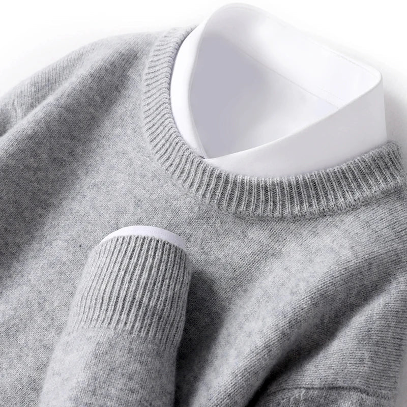 John Mens Fine Knit Crewneck Sweater