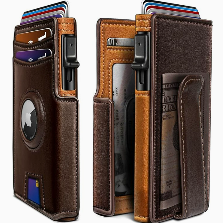 Jace™ | Ultra-Thin RFID Men's Wallet – Magnetic Flip with AirTag Slot