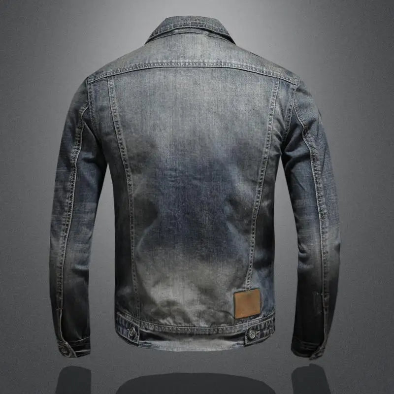 Francesco | Herren Trucker-Jacke Denim mit Klappentaschen — Kentkragen Jeansblau M–3XL | Westmere