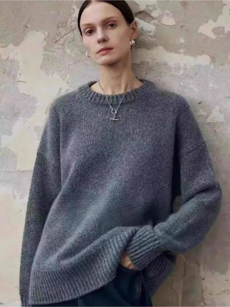 Deanna Womens Pure Cashmere Oversized Sweater
