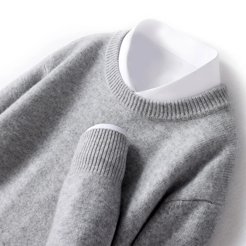 John Mens Fine Knit Crewneck Sweater