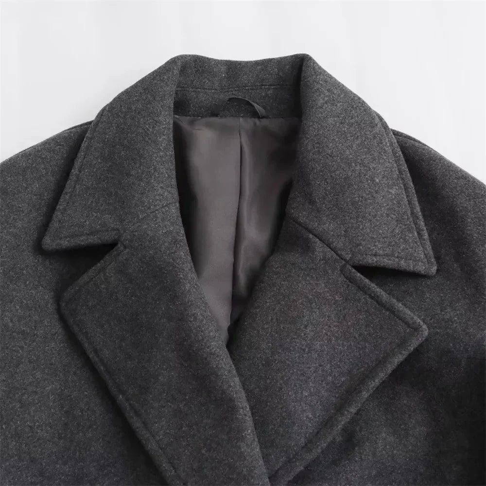 Women's Elegant Tailored Coat, Classic Buttons | Streamlined Silhouette, Refined Everyday Layer | 4 Colorways | S–2XL