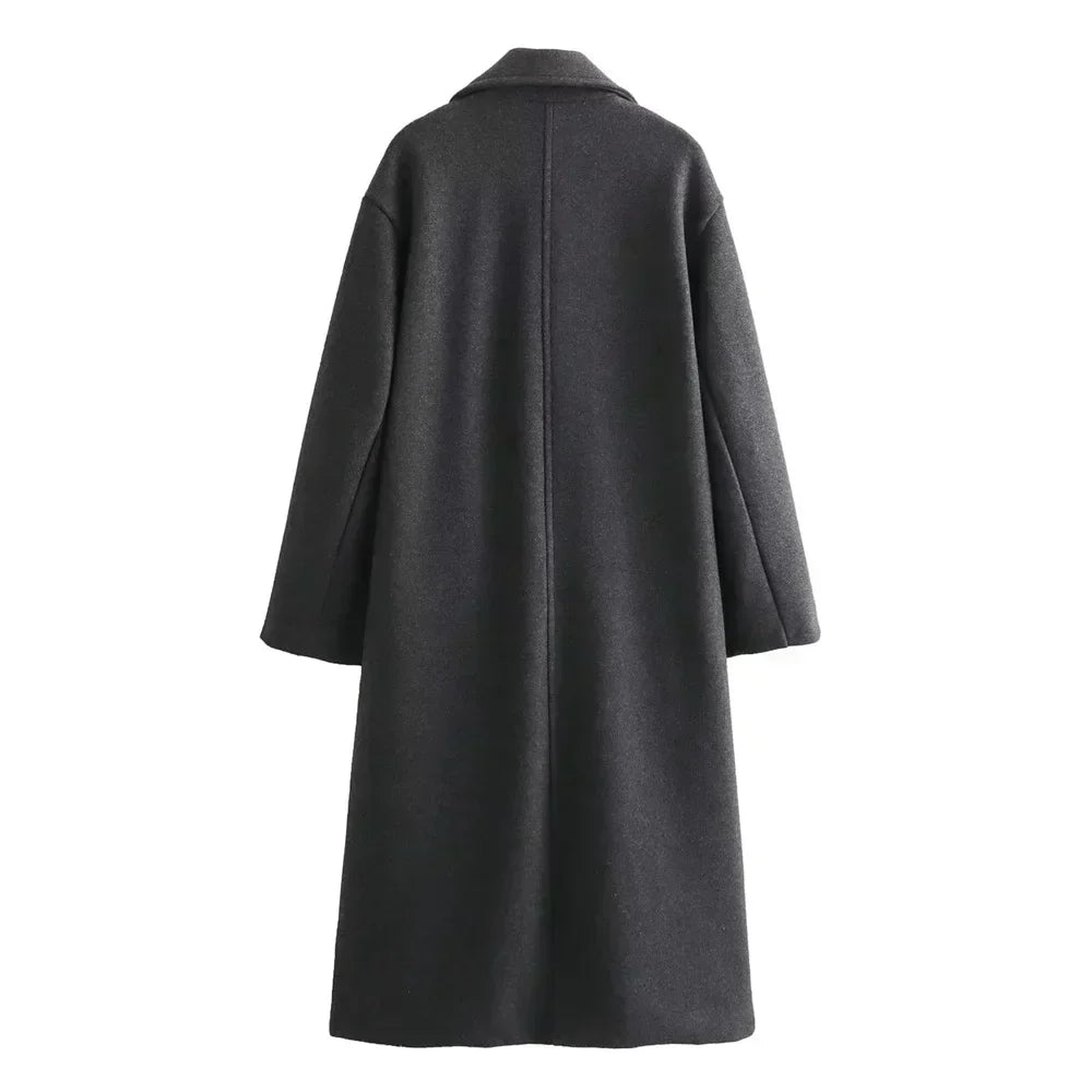 Women's Elegant Tailored Coat, Classic Buttons | Streamlined Silhouette, Refined Everyday Layer | 4 Colorways | S–2XL