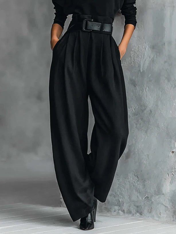 Selena™ | Black 2-Piece Set with Belt