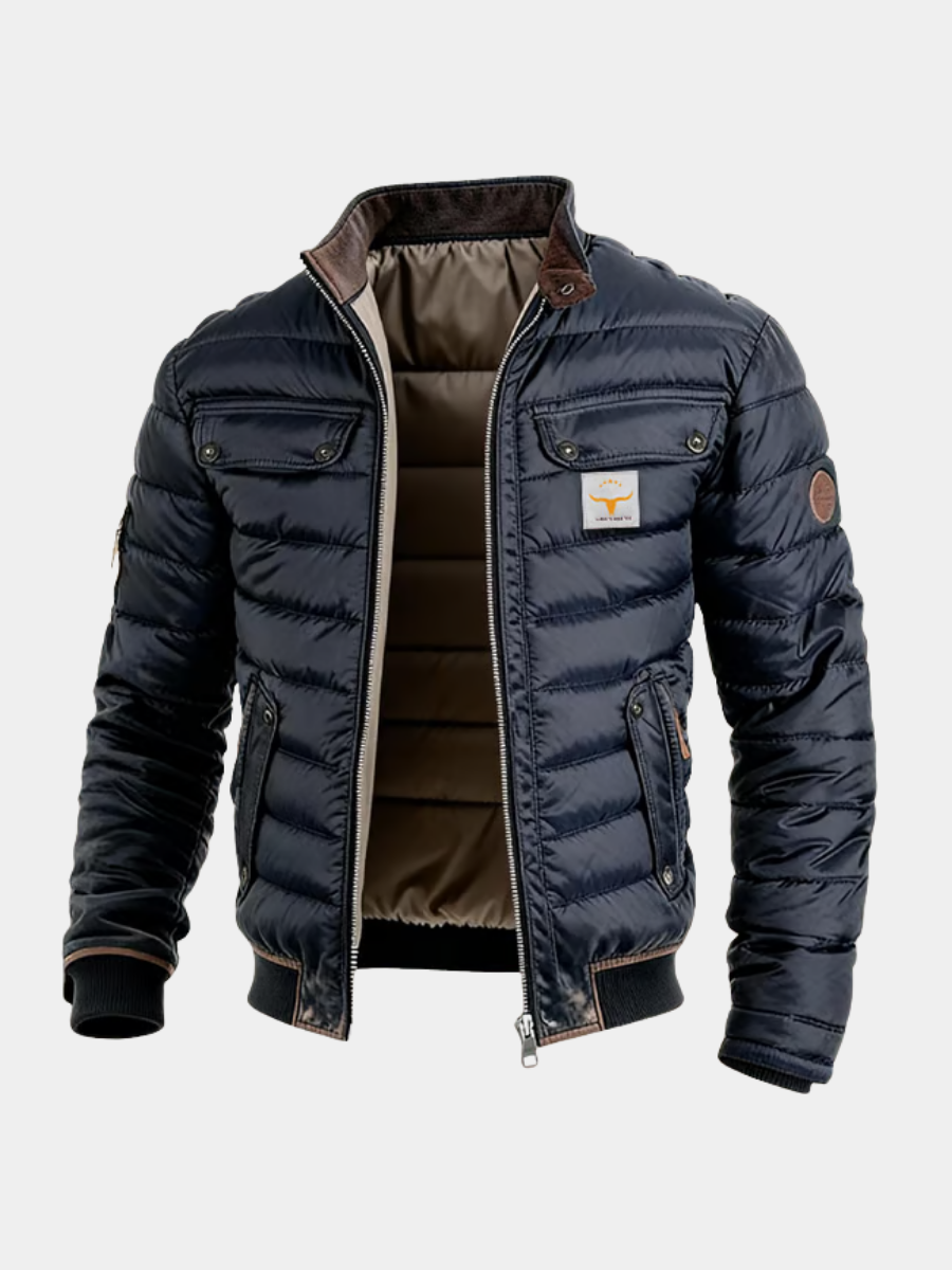 Christopher Mens Quilted Jacket with High Collar