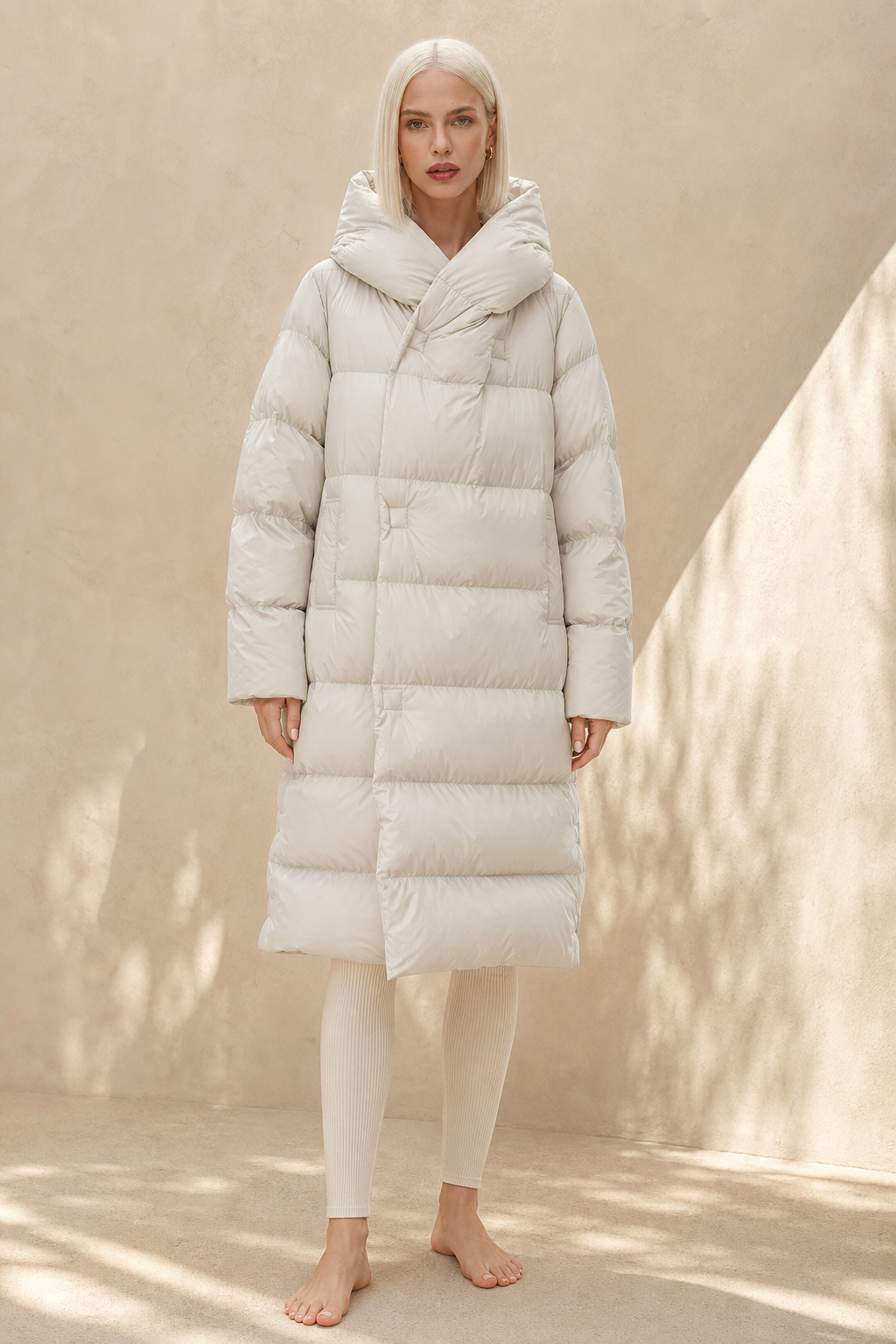 Autumn Womens Long Down Parka with Hood