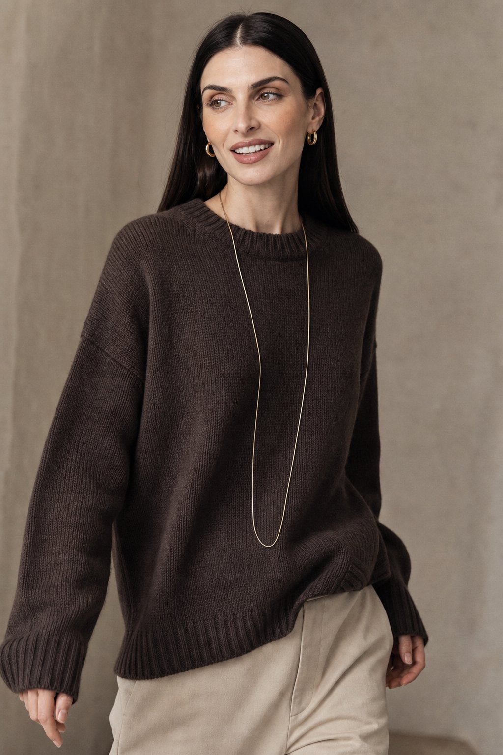 Deanna Womens Pure Cashmere Oversized Sweater