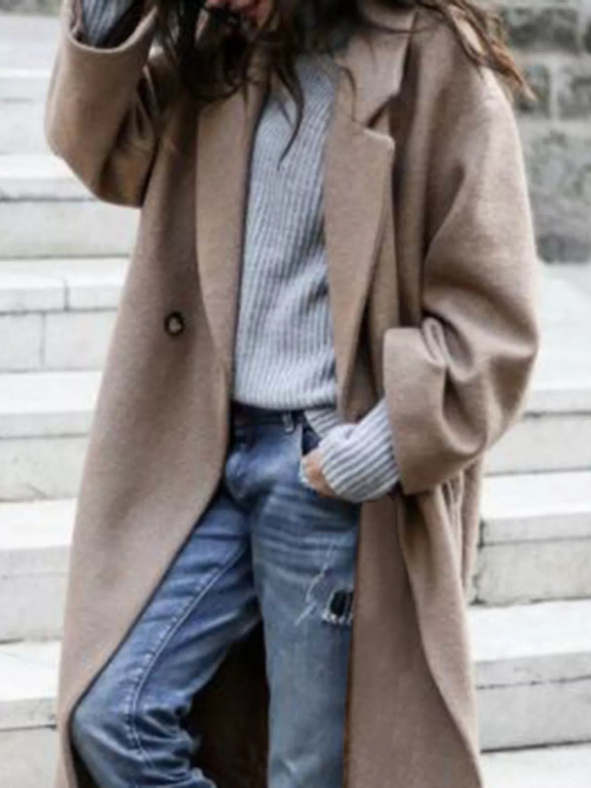 Carly Womens Oversized Long Winter Coat