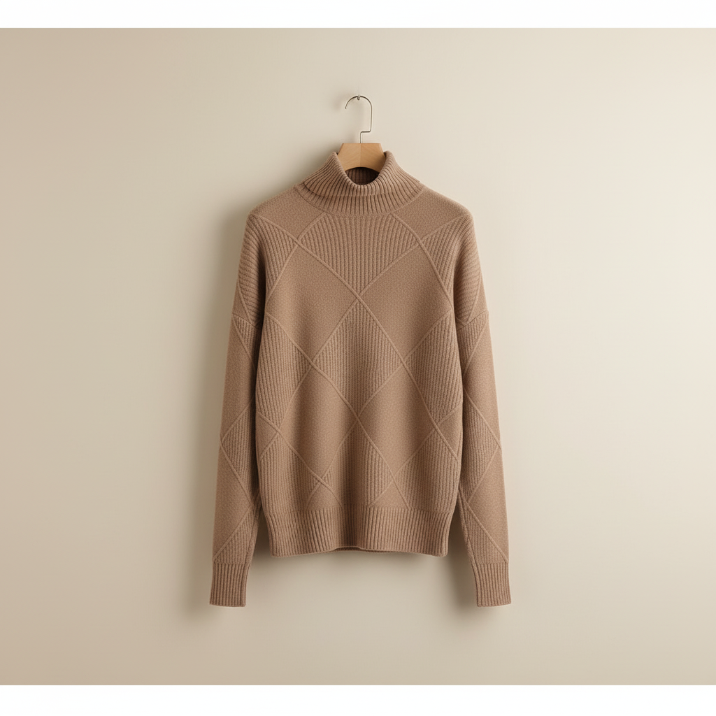 Calloway | Women's Diamond Knit Turtleneck Sweater — Raised Diamond Texture in 13 Colors | Westmere