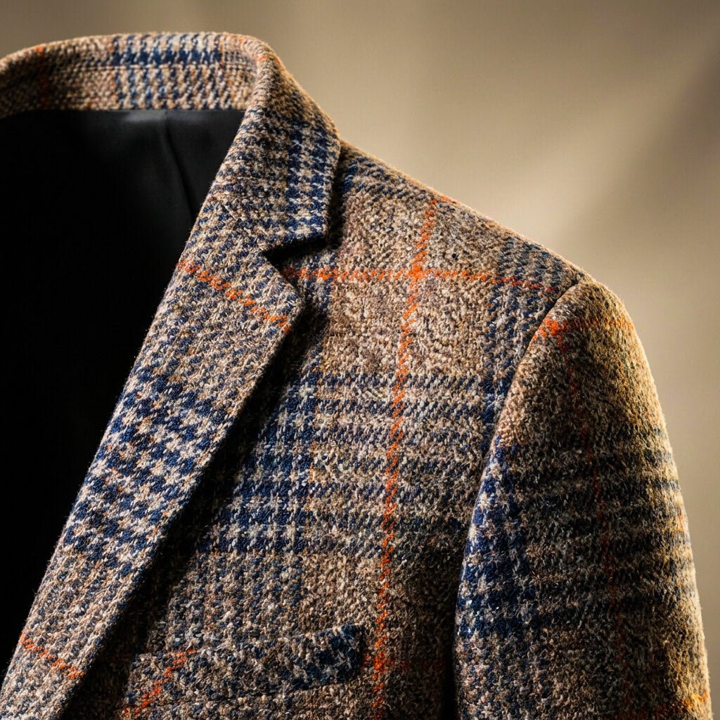 Kristopher Mens Houndstooth Wool Blend Blazer