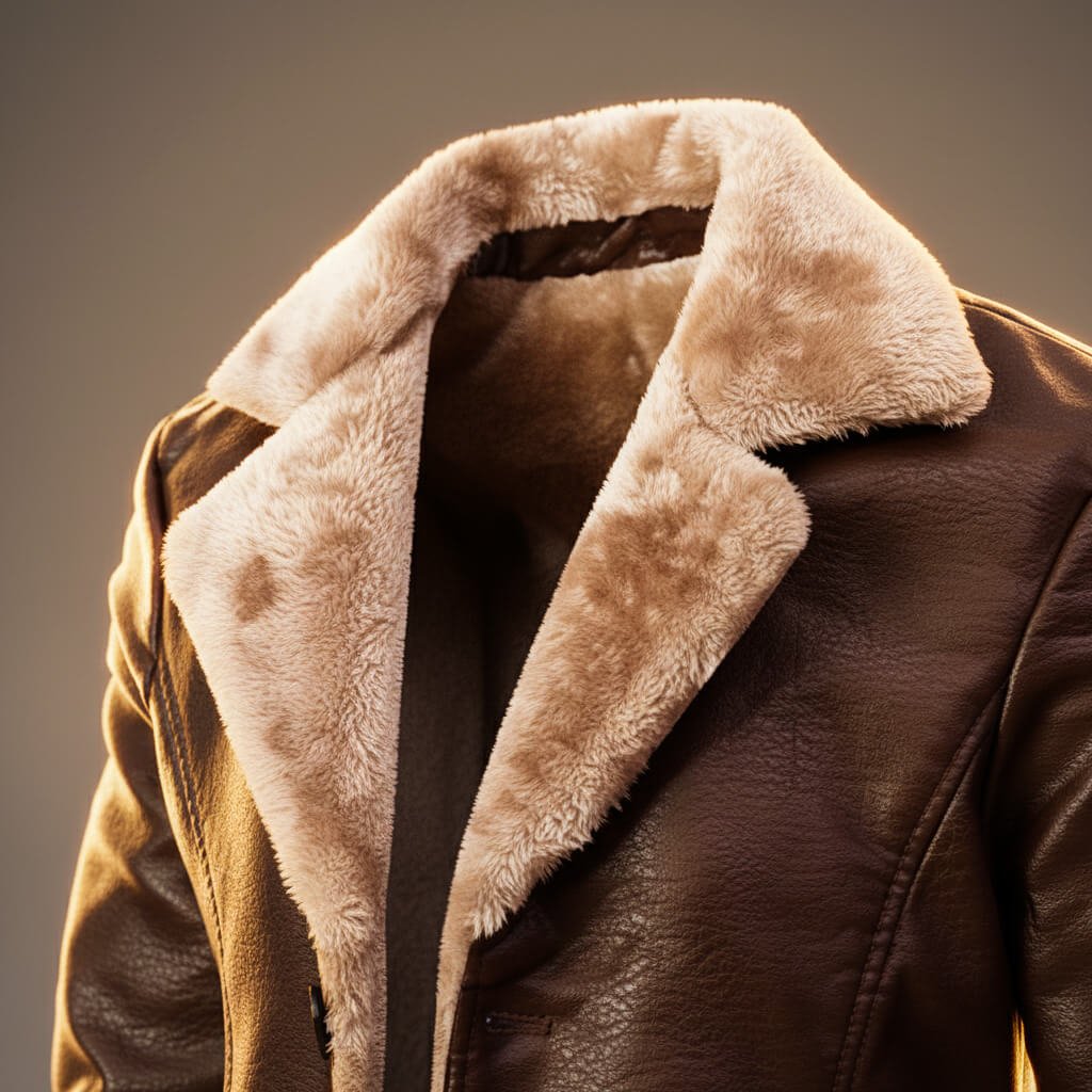 Marshall Mens Leather Coat with Shearling Lining
