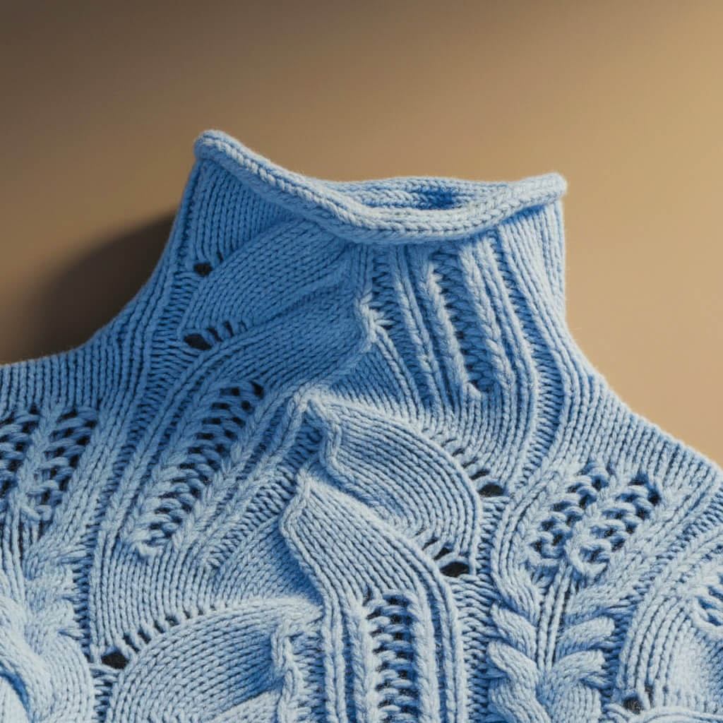 Nora Womens Merino Wool Blend Patterned Knit Sweater