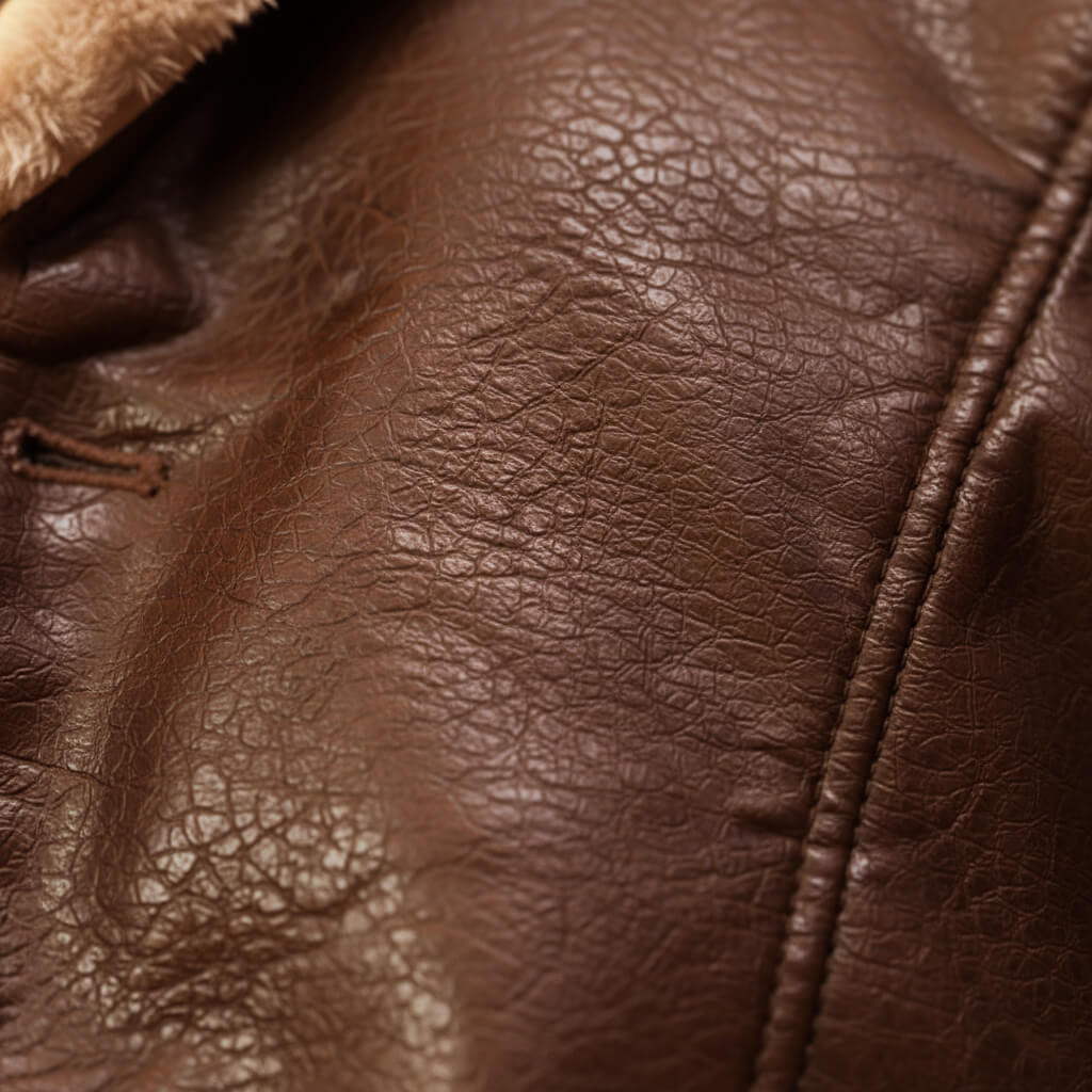 Marshall Mens Leather Coat with Shearling Lining
