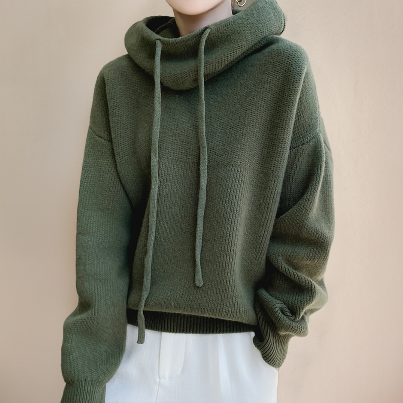 Women's Warm Sleek Sweater, Cozy Layer | Modern Flattering Cut, All-Season Wear | Green, Brown, Dark Blue or Blue | S–2XL