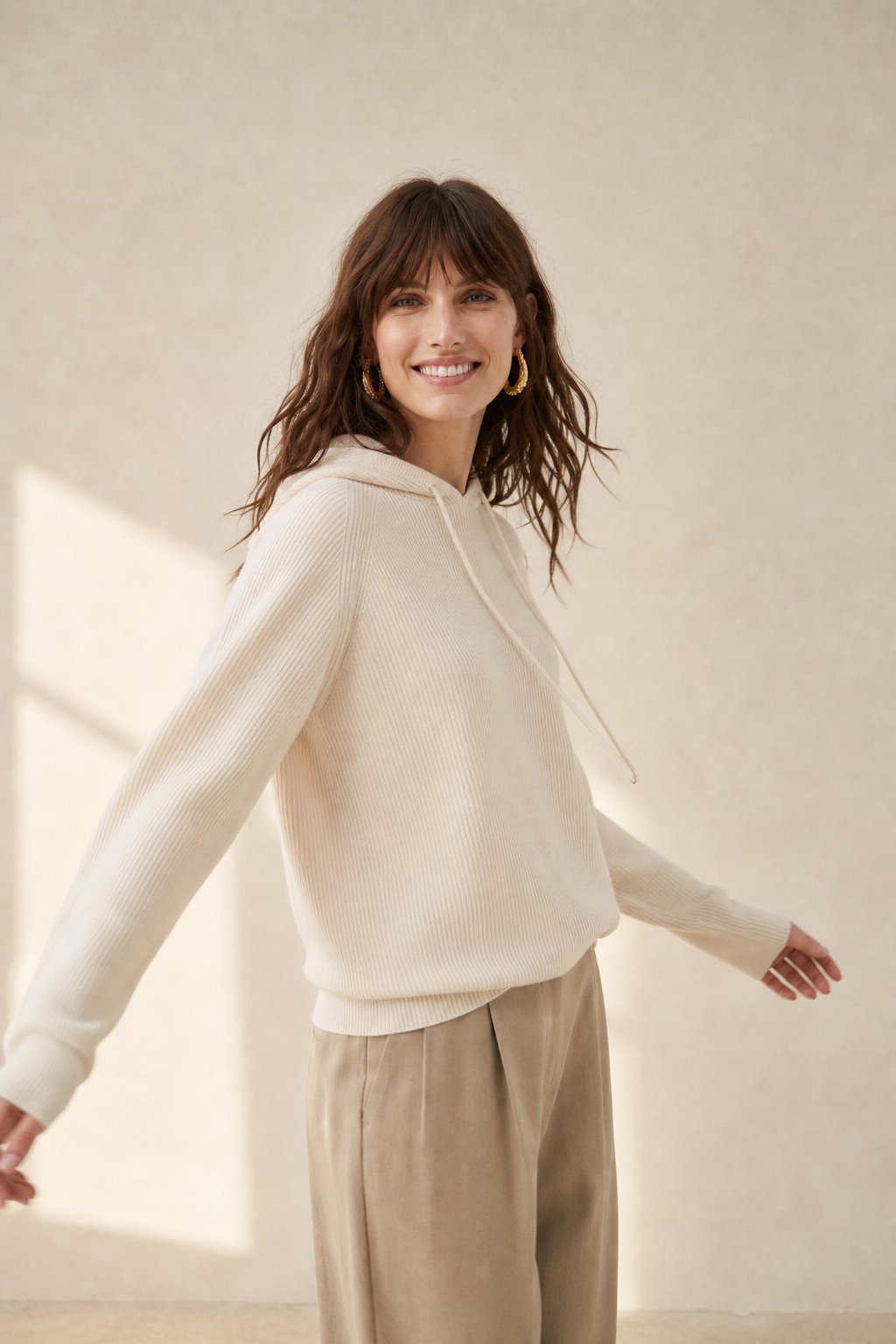 April Womens Cashmere Blend Hoodie