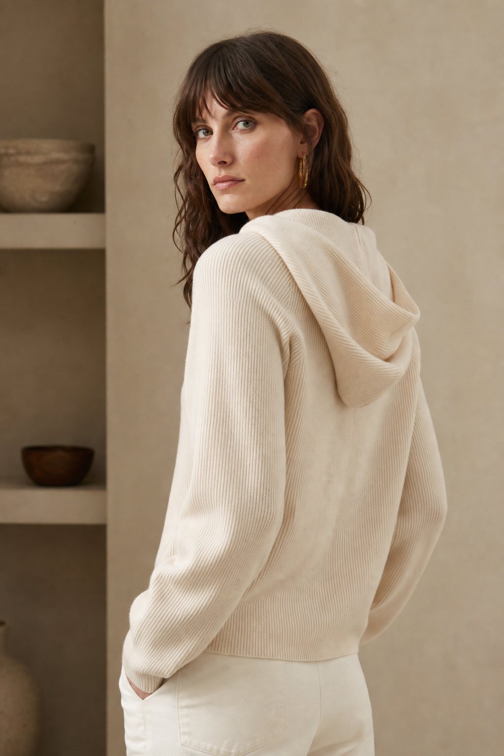 April Womens Cashmere Blend Hoodie