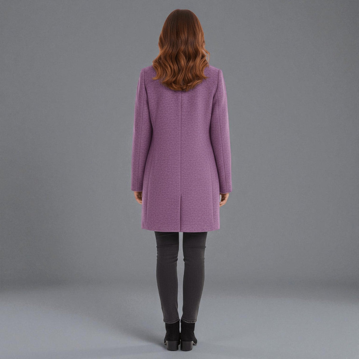 Elara Womens Winter Coat with Stand-Up Collar and Side Pockets