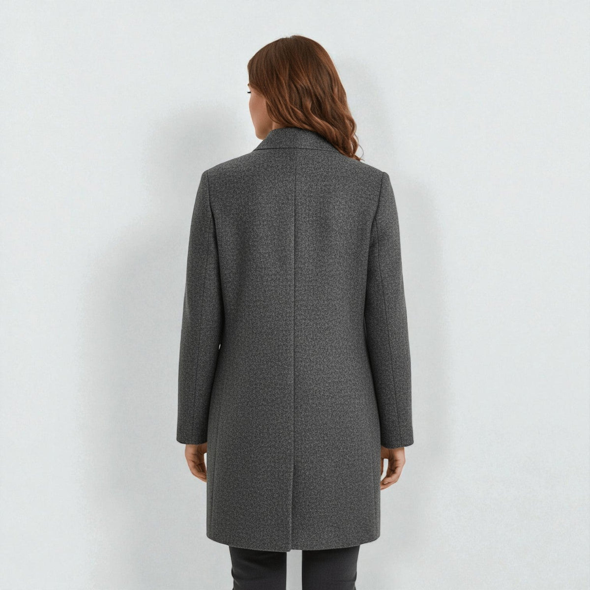 Elara Womens Winter Coat with Stand-Up Collar and Side Pockets
