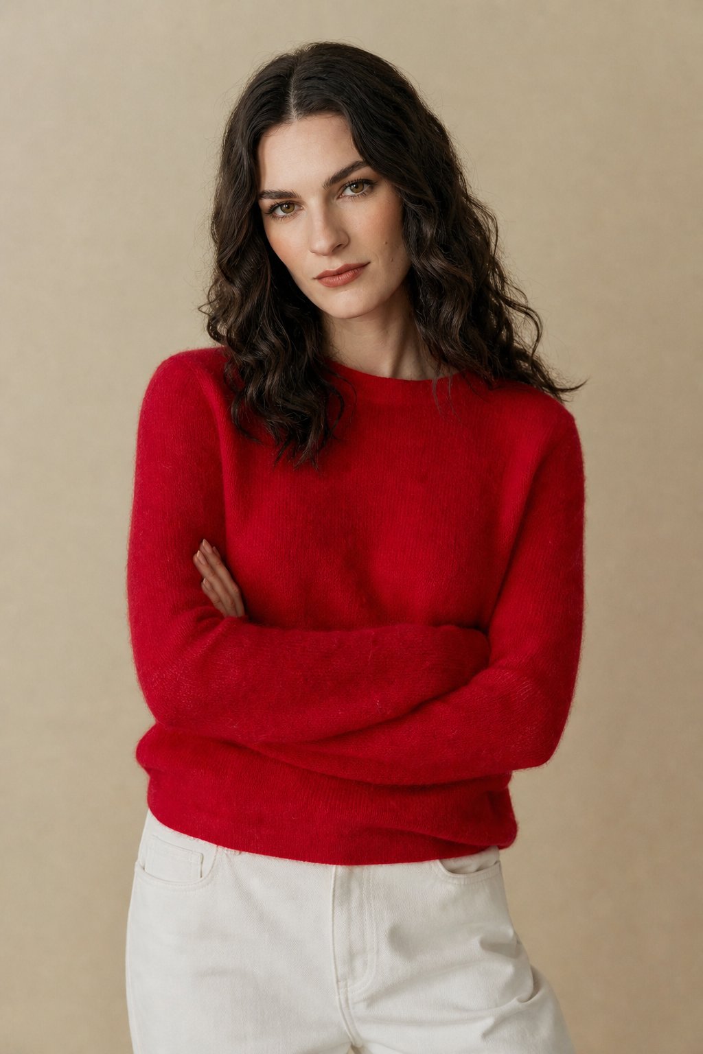 Natasha Womens Crewneck Knit Sweater