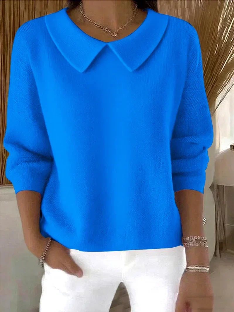 Galatea | Women's Peter Pan Collar Pullover Sweater — Feminine Knit with Rounded Collar Detail | Westmere