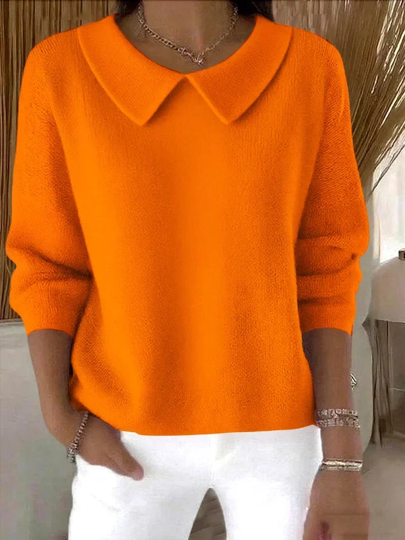 Galatea | Women's Peter Pan Collar Pullover Sweater — Feminine Knit with Rounded Collar Detail | Westmere