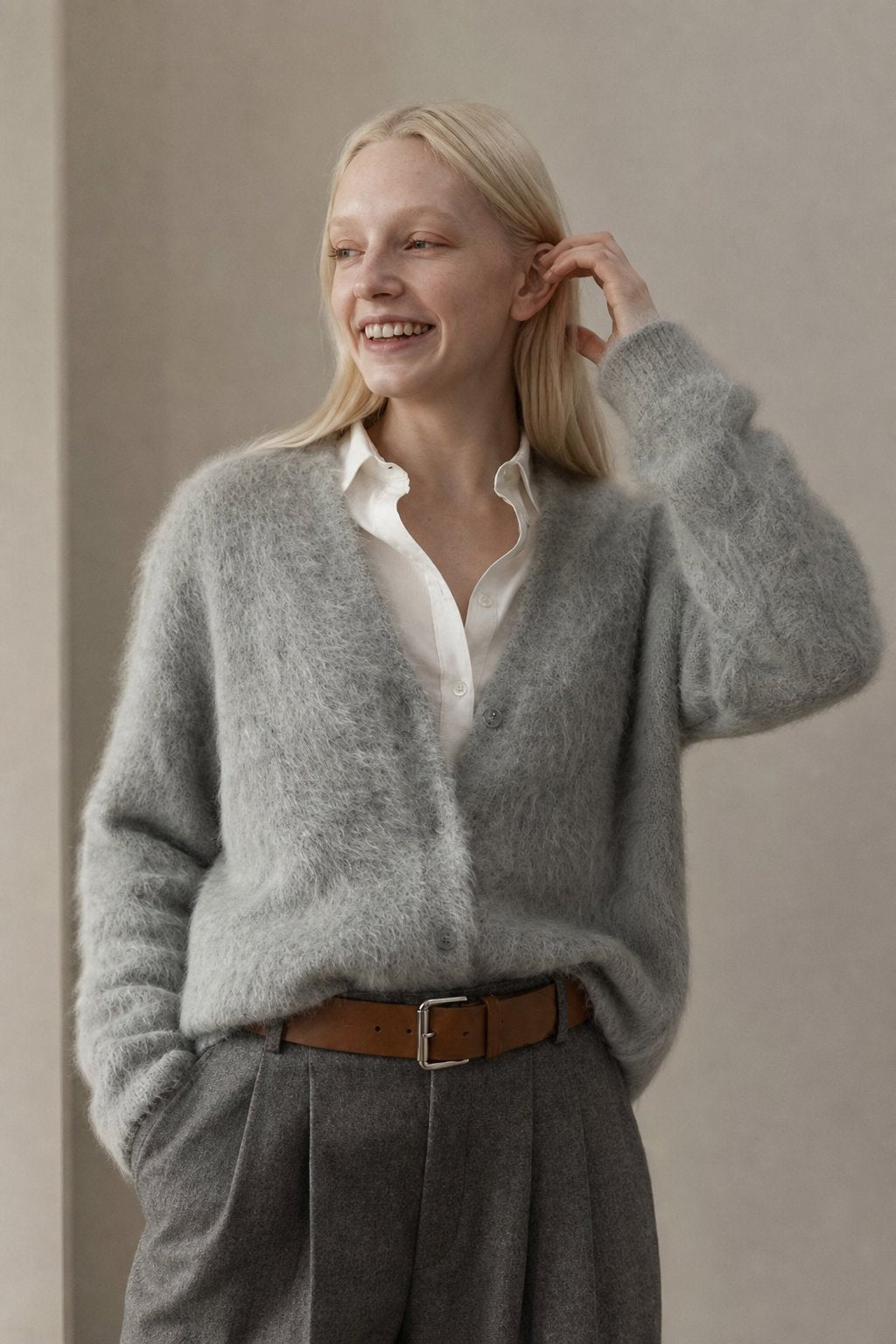 Vanessa Womens Oversized Cardigan Sweater with Soft Cashmere-Like Feel