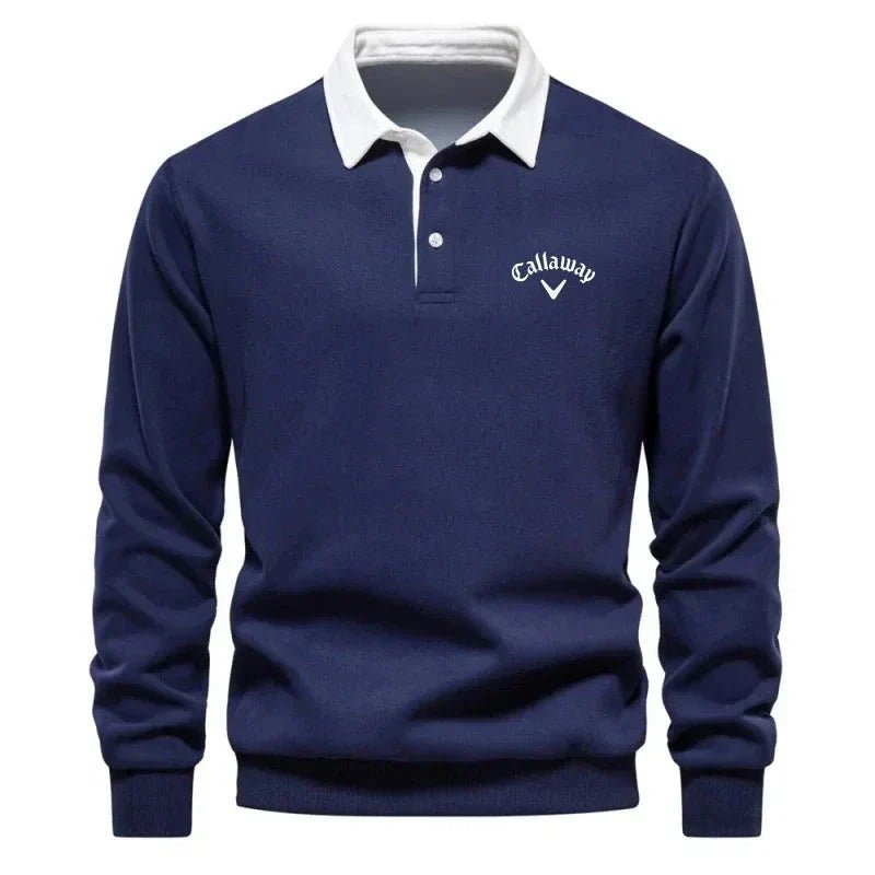 Sebastian | Herren Langarm-Polo Pullover — Tailored Fit mit Kontrastkragen in 6 Farben | Westmere