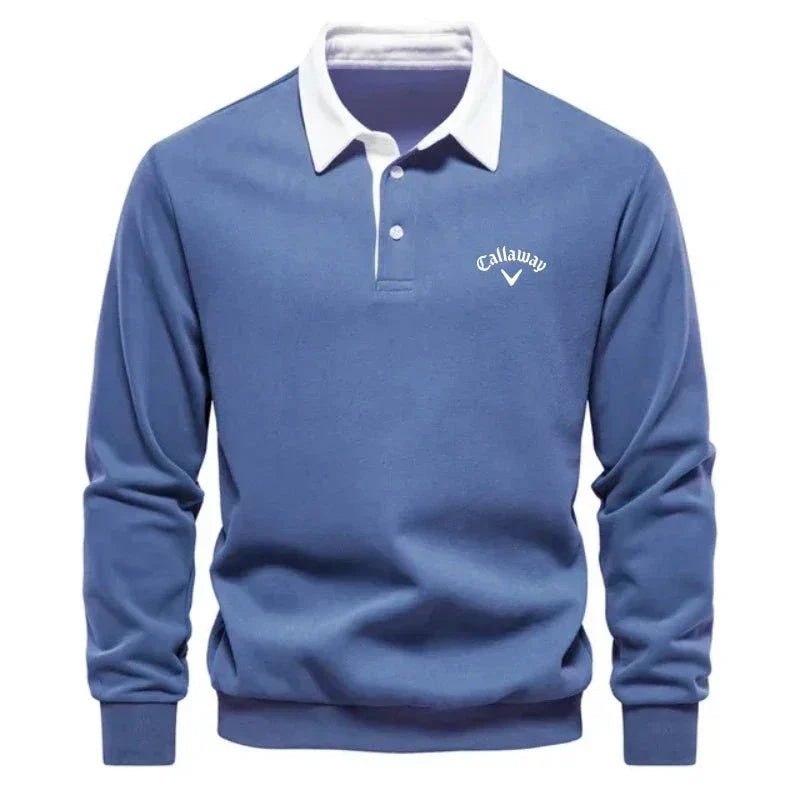 Sebastian | Herren Langarm-Polo Pullover — Tailored Fit mit Kontrastkragen in 6 Farben | Westmere