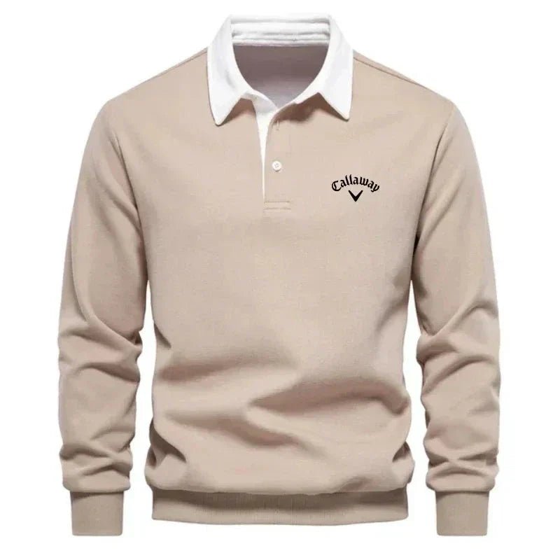 Sebastian | Herren Langarm-Polo Pullover — Tailored Fit mit Kontrastkragen in 6 Farben | Westmere