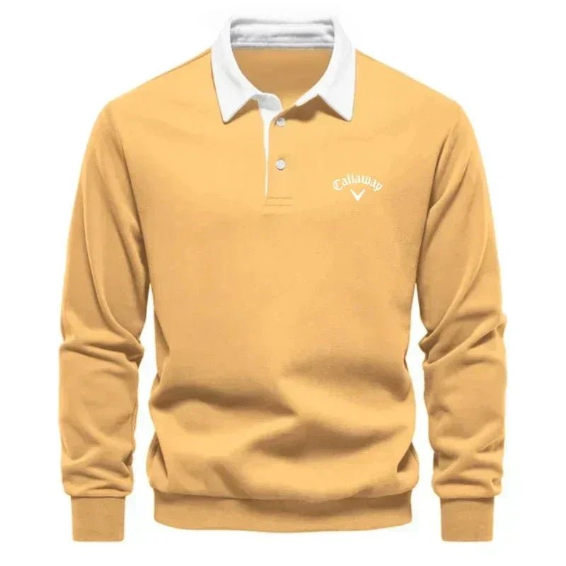 Sebastian | Herren Langarm-Polo Pullover — Tailored Fit mit Kontrastkragen in 6 Farben | Westmere
