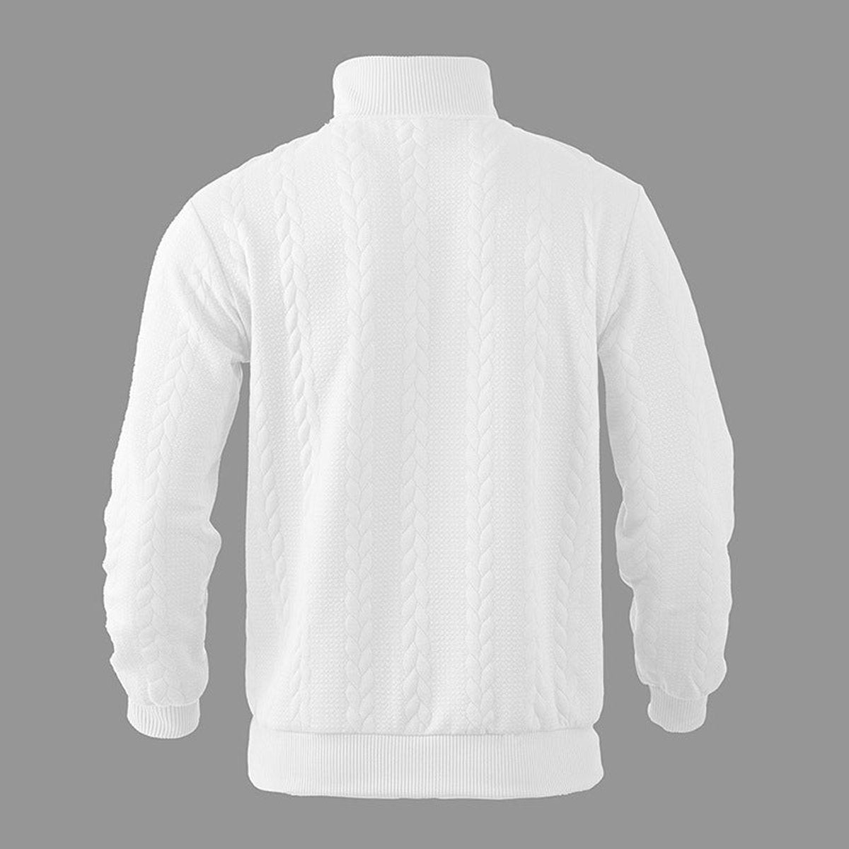 Andreas | Herren Zopfstrick Quarter-Zip Pullover — Metallreißverschluss mit Rippbündchen in 5 Farben | Westmere