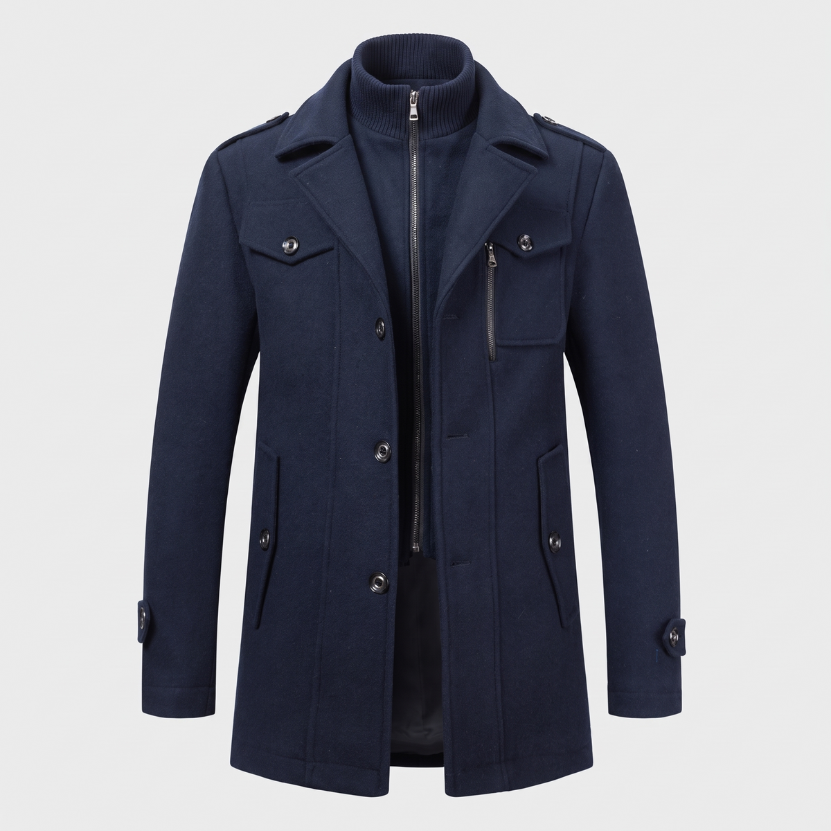 Felix | Mens Smart-Casual Coat with Button Front — Classic Silhouette in 5 Colors M–5XL | Westmere