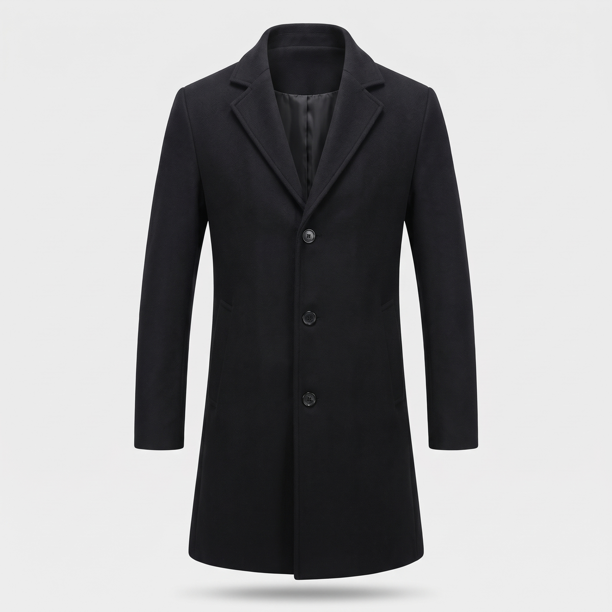 Sebastian | Mens Long Formal Winter Coat — Tailored Business Coat in 3 Colors S–4XL | Westmere