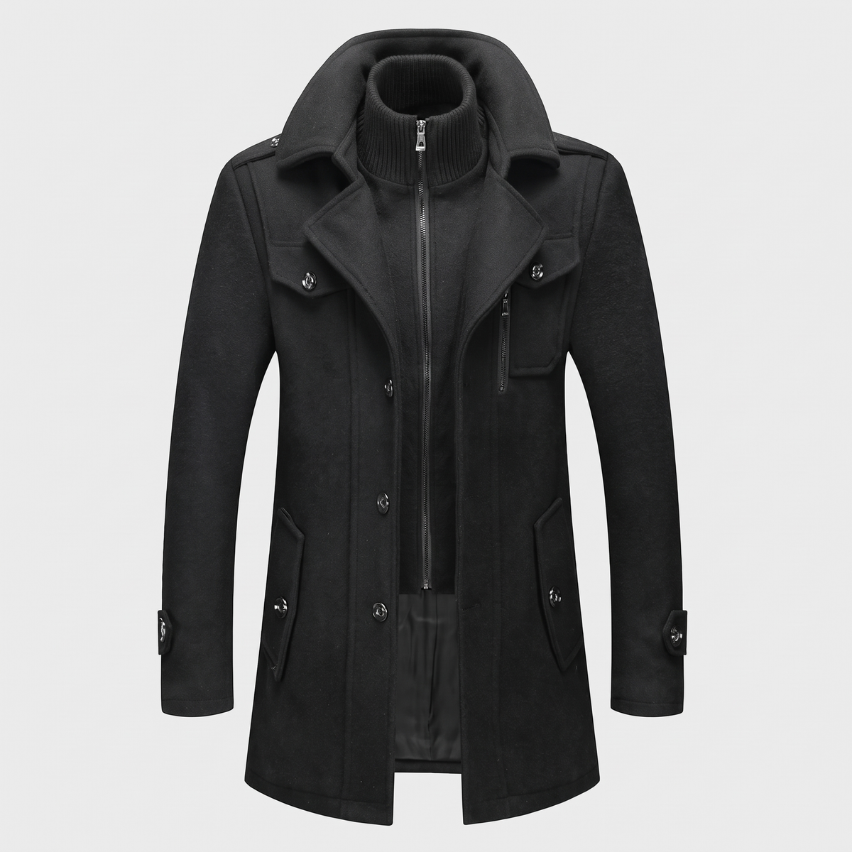 Dannie | Mens Lined Winter Coat with Layered Collar — Warm Winter Coat in 3 Colors S–3XL | Westmere