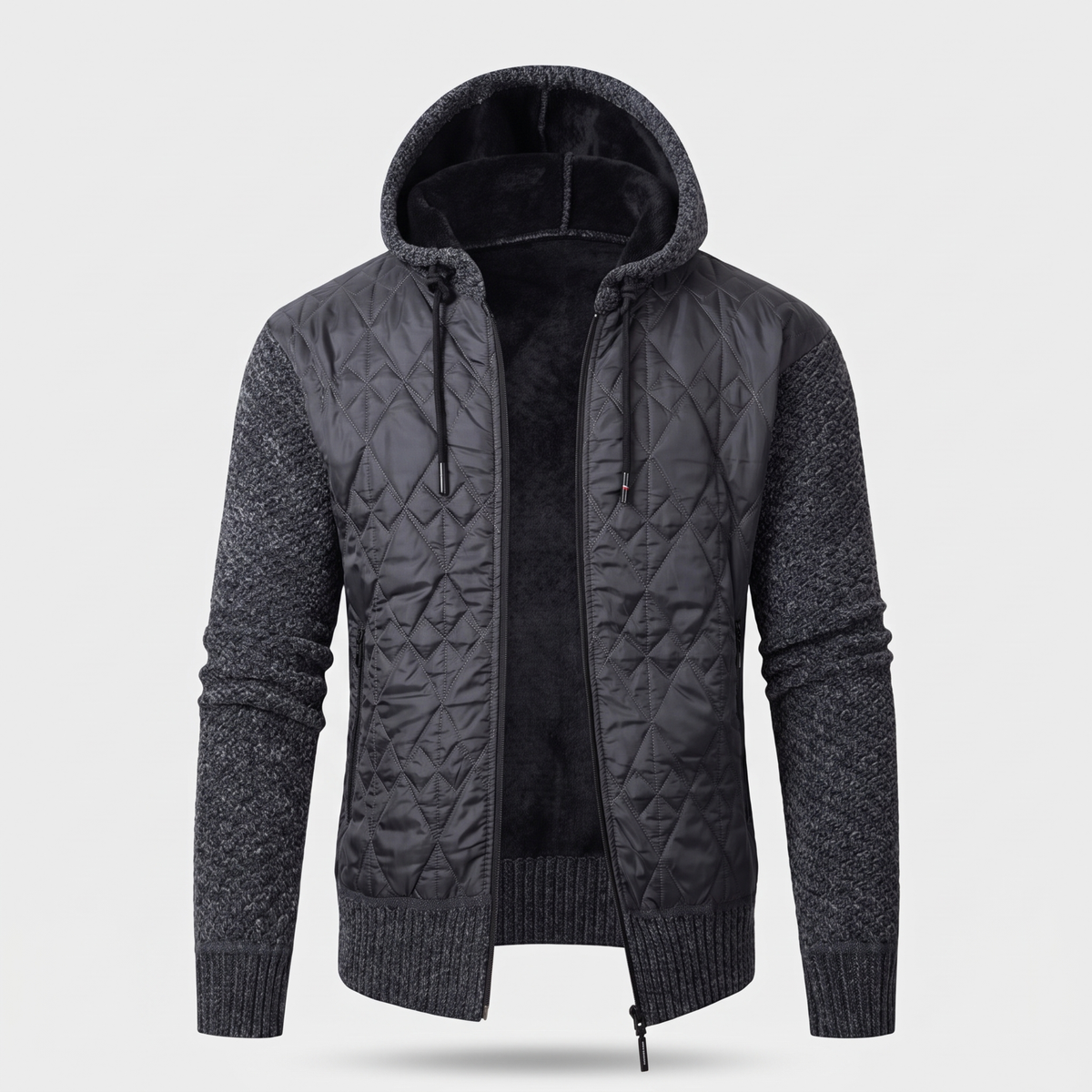 Konstantin | Mens Hooded Jacket with Padding and Teddy Lining — Warm Puffer in 3 Colors M–3XL | Westmere