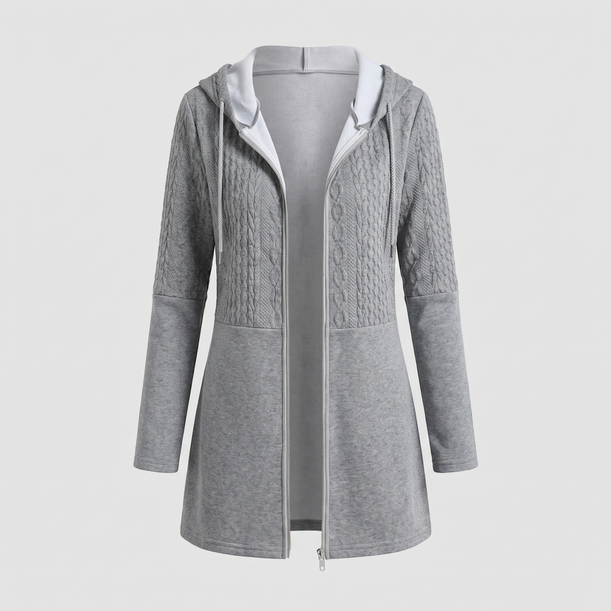 Women's Zip-Up Hoodie, Full-Length Zipper | Soft Breathable Design, Relaxed Layering Fit | 4 Colorways | S–5XL