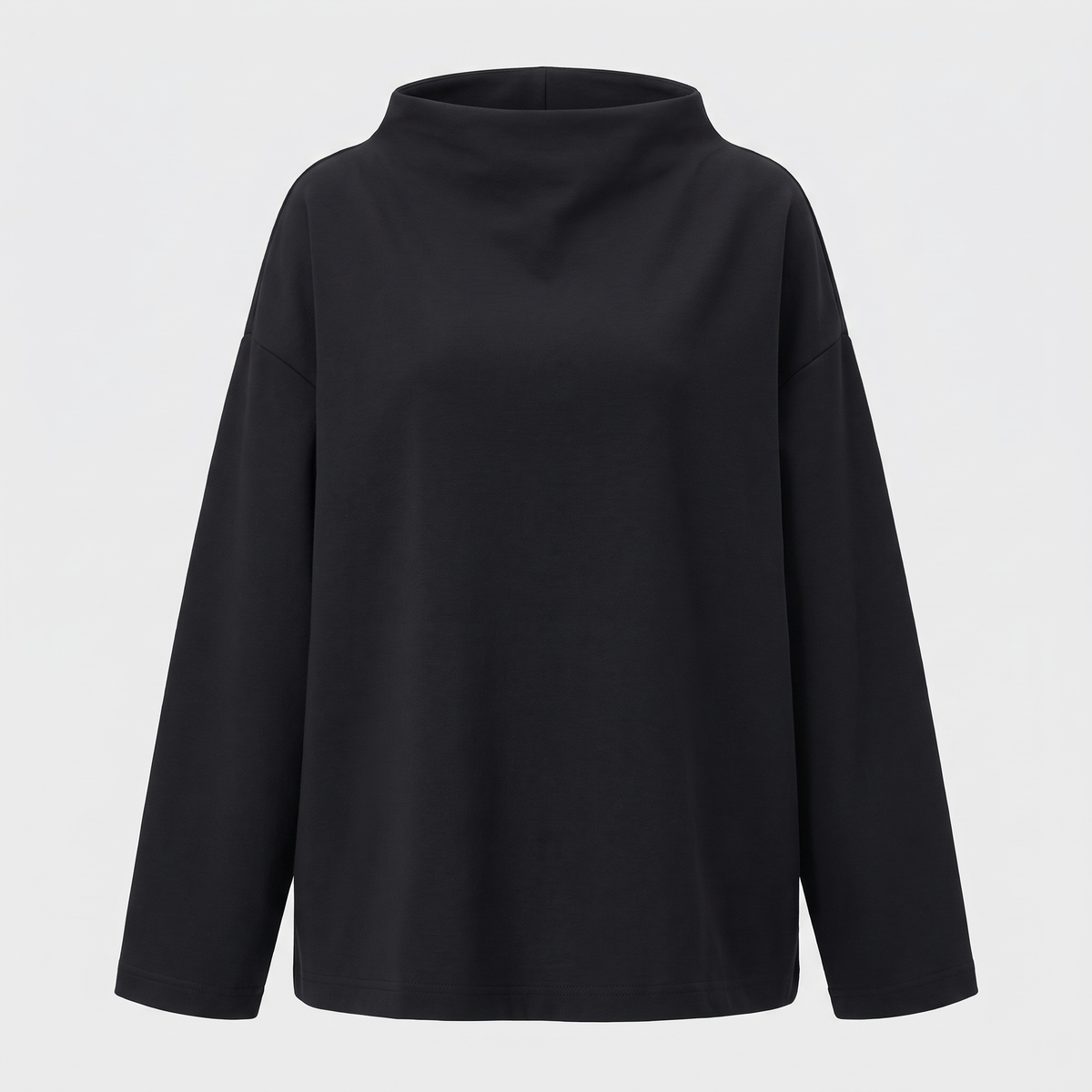 Halvara | Women's Oversized Mock Neck Sweater — Relaxed Long-Sleeve Layering Pullover | Westmere