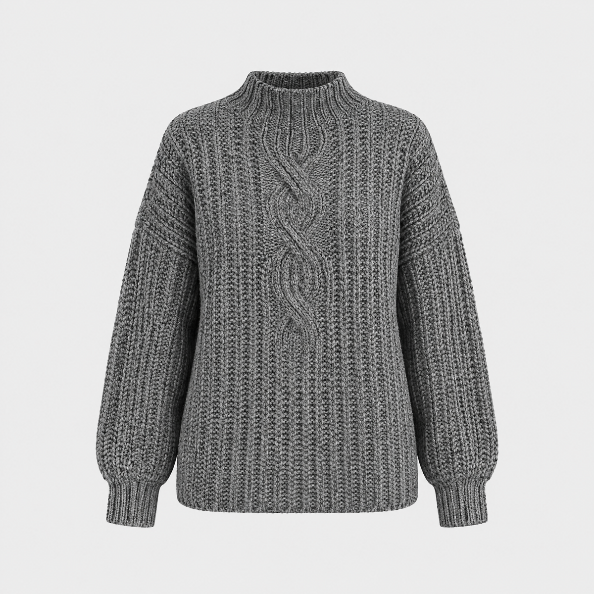 Solvay | Women's Cable-Knit Pullover Sweater — Chunky Mock Neck Layering Piece in 5 Colors | Westmere