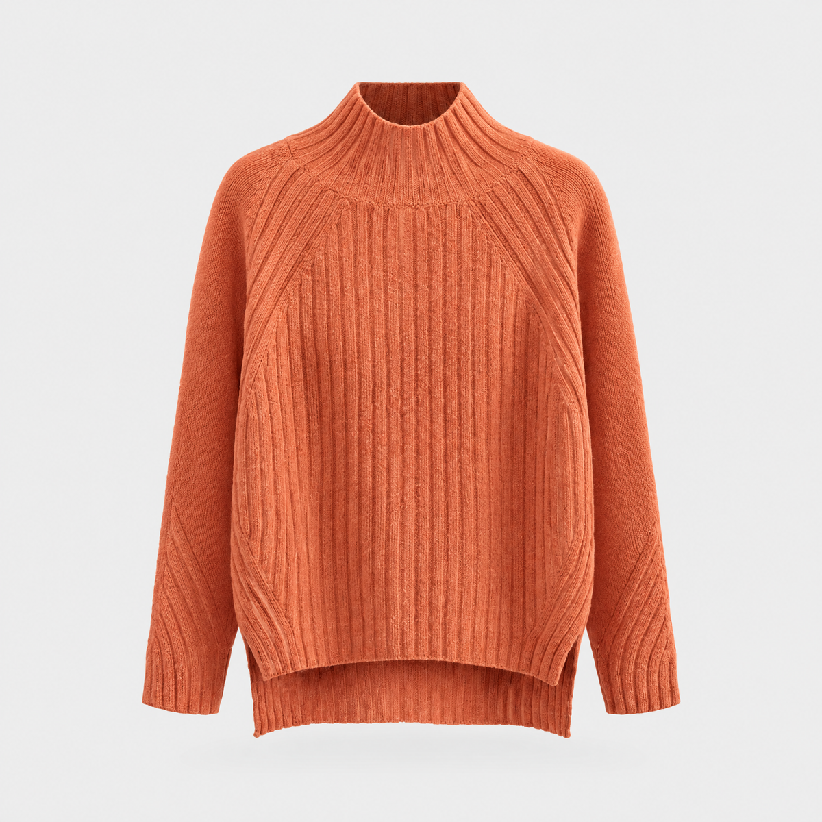 Floryn | Women's Ribbed Knit Mock Neck Sweater — Vertical Rib Pullover in 5 Colors | Westmere