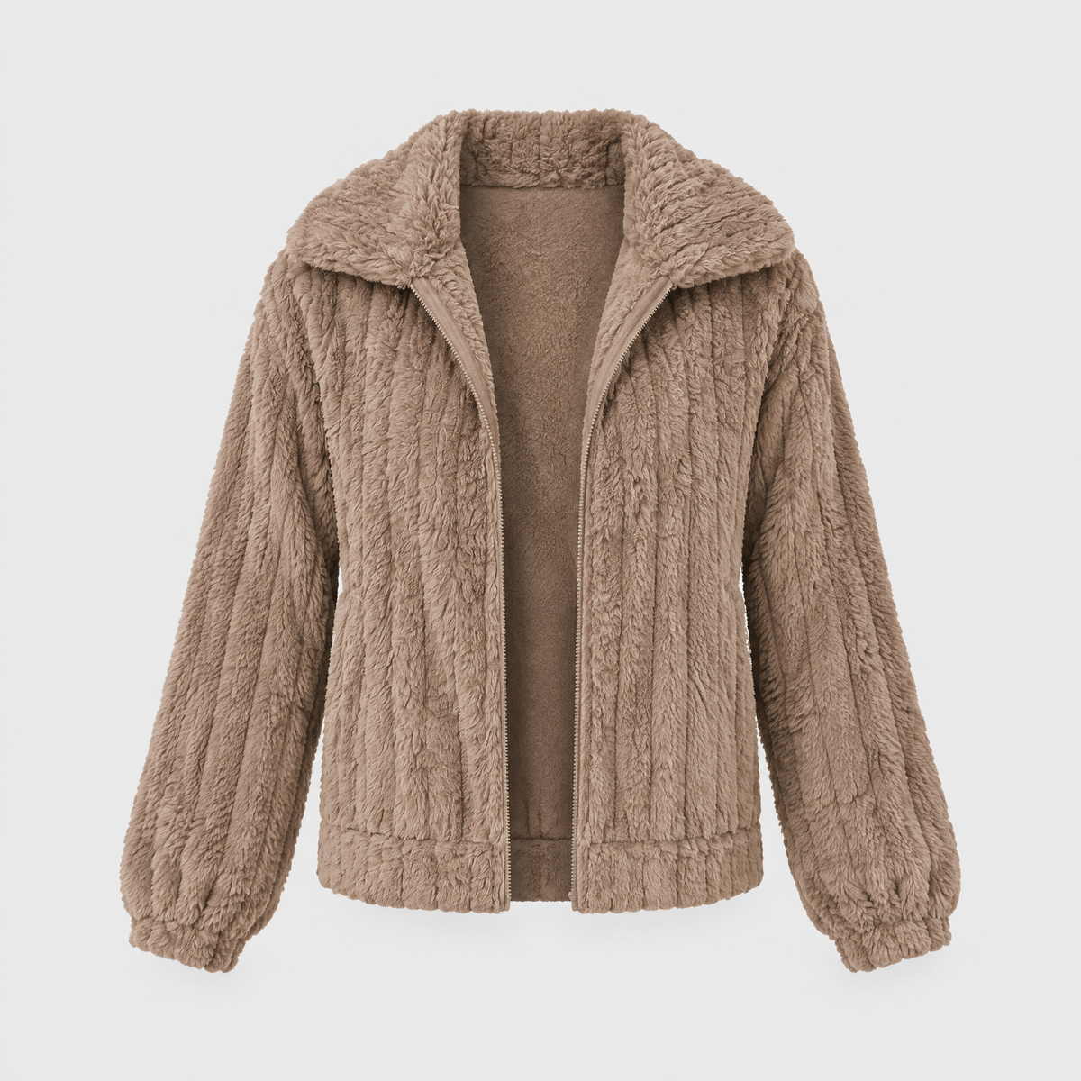 Women's Fluffy Cardigan, Oversized Collar | Ultra-Soft Layer, Easy Everyday Cover-Up | 5 Colorways | S–5XL