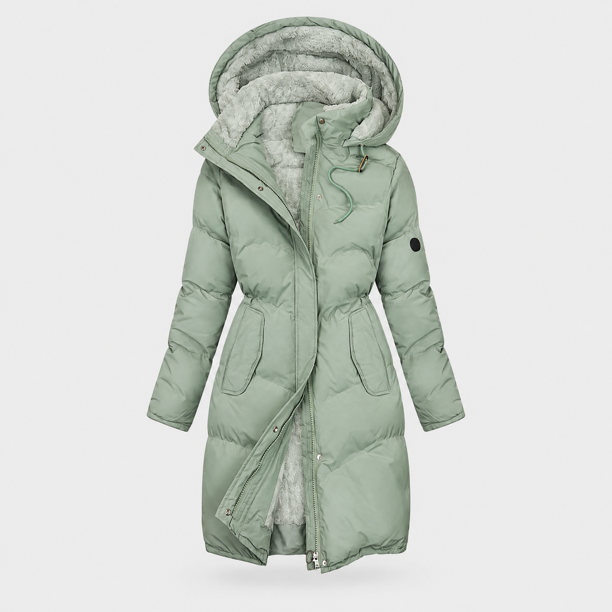Quilted Hooded Knee-Length Puffer Coat for Women – Warmth And Comfort