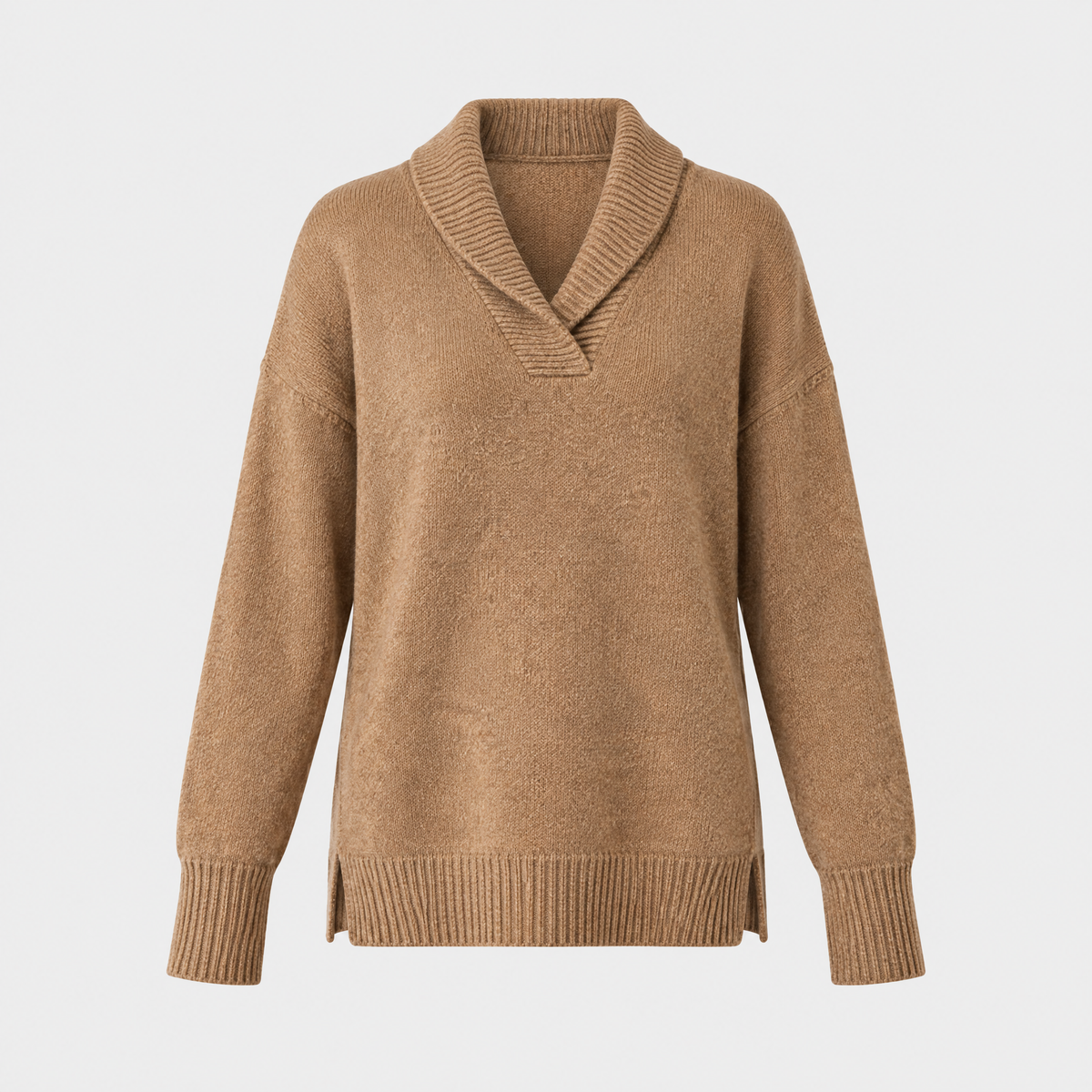 Bethany Womens Oversized Cashmere Blend Collared Sweater