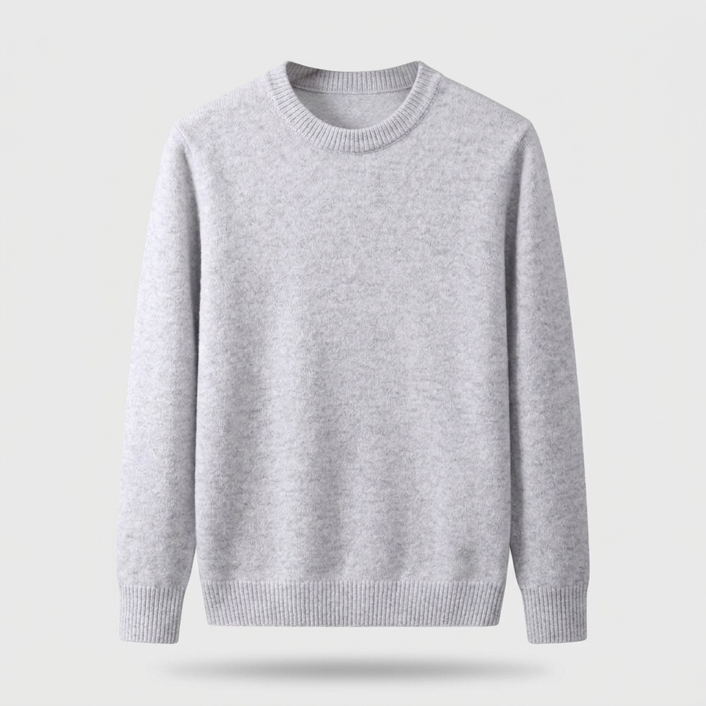 Max Mens Cashmere Pullover Sweater, Soft and Warm in gray