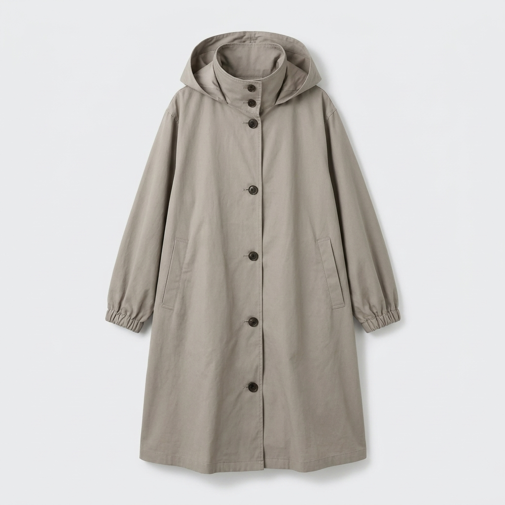 Dawn Womens Waterproof Trench Coat with Belt in gray