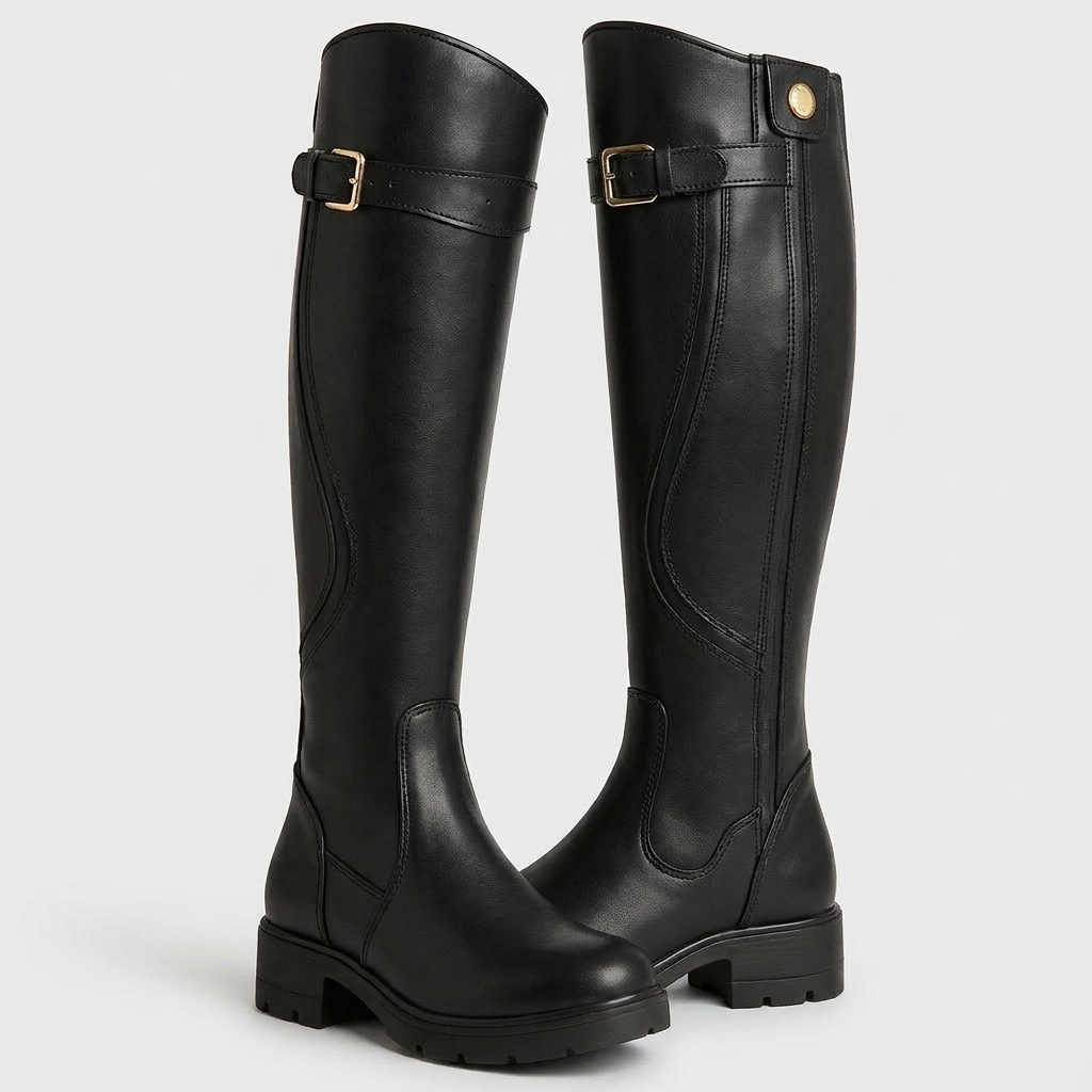 Lucy Womens Waterproof Boots with Slip-Resistant Sole in black